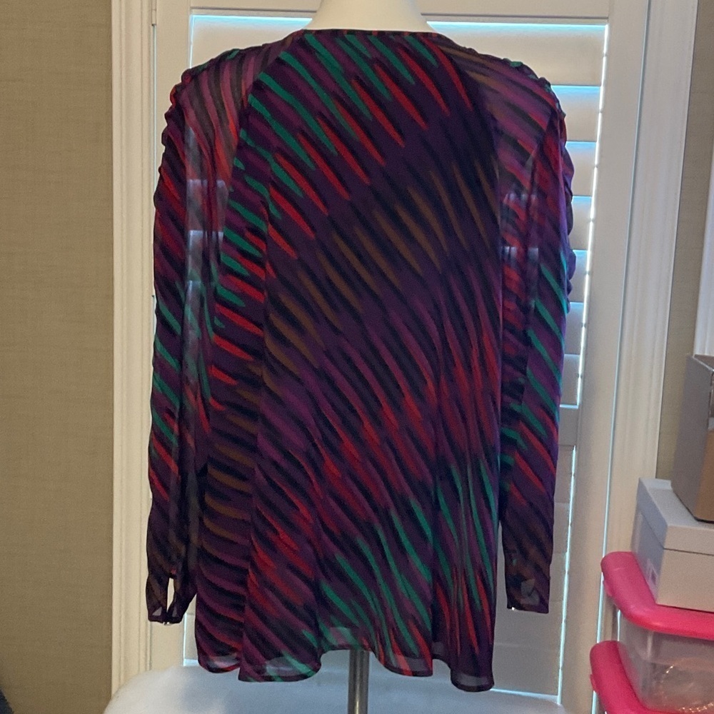 Calvin Klein Multicolor Striped Blouse - Picture 5 of 11